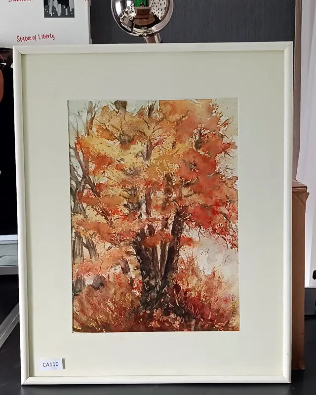 Aquarelle Arbre d'automne